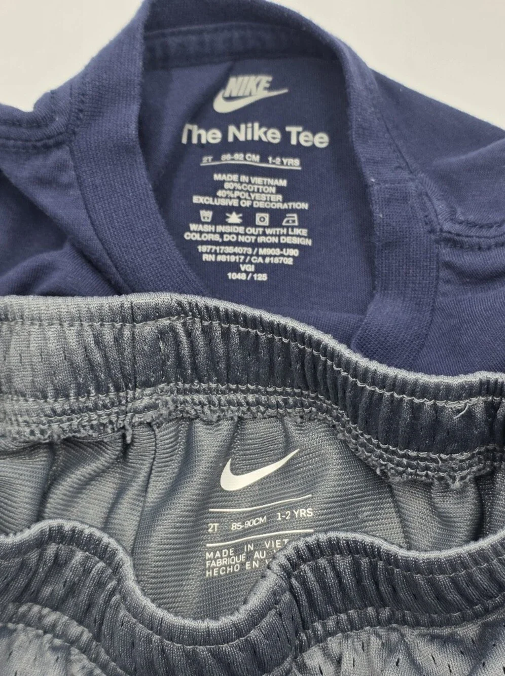 Nike boys' baseball tee and mesh shorts size 2T